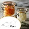 10 штук Стеклянные банки для консервирования Проволочные зажимы Крепления для чайных листьев, меда, , солений и многого другого Широкие