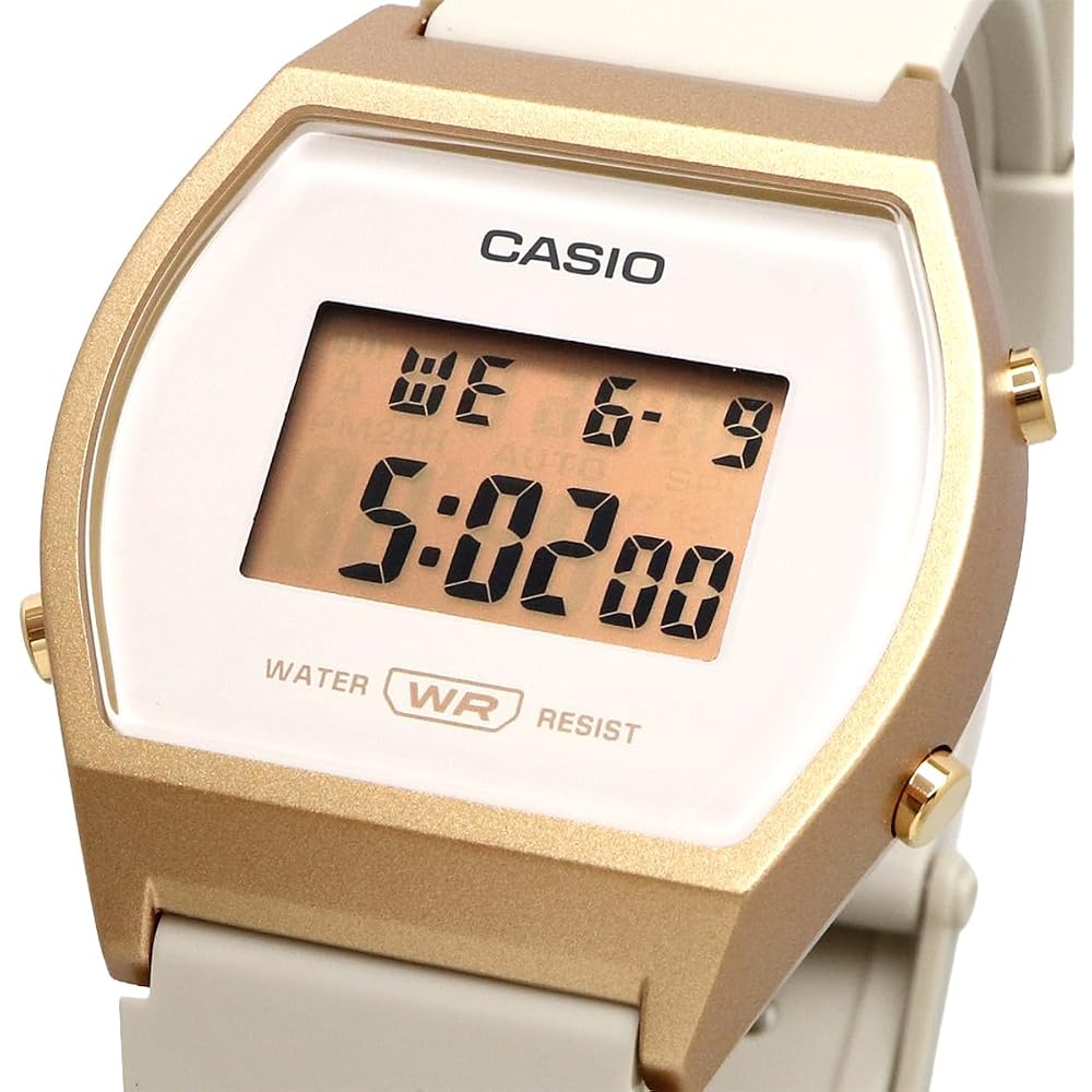 [Casio] Стандартные цифровые женские часы Casio LW-204-9A (Без подарочной коробки, простая упаковка) Бежевый x Золотой (Зарубежная модель) [Параллельный импорт]