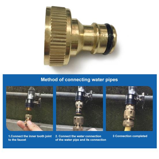 5 шт. латунные переходники для шлангов, нержавеющие, герметичные, безопасное соединение, простая установка, соединители для кухонного крана, садовые принадлежности