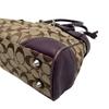 Used COACH Handbag Hamptons Signature CarryallHandbag beige/purple canvas/leather Women