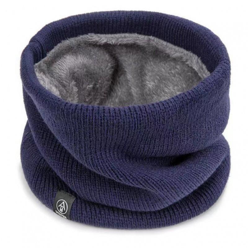 Women's Winter Knitted Neck Warmer: Versatile, Windproof, Fleece-Lined Pullover for Cycling & Cold Weather.