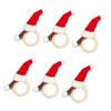 6pcs Christmas Napkin Rings Decoration Napkin Holder for Dining Table Enhancement Elegant Serviette Buckles Accessory