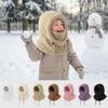 Детская теплая балаклава с защитой ушей: Зимняя плотная ветрозащитная маска-пуловер для катания на лыжах/велосипеде