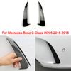 Для Mercedes-Benz C-Class W205 2015-2018 глянцево-черный автомобильный задний бампер, боковые спойлеры, заглушки воздухозаборников, модифицированные ветровым ножом