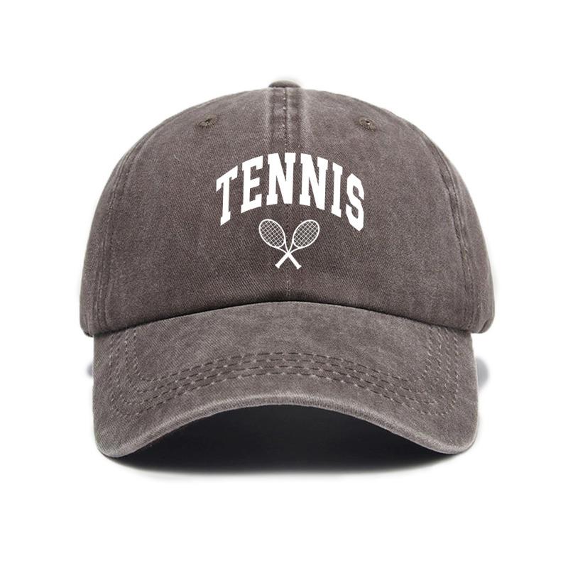 1pc Retro Tennis Racket Printted Baseball Caps for Women,Casual Outdoor Adjustable Driver Caps Suitable for Spring and Summer
