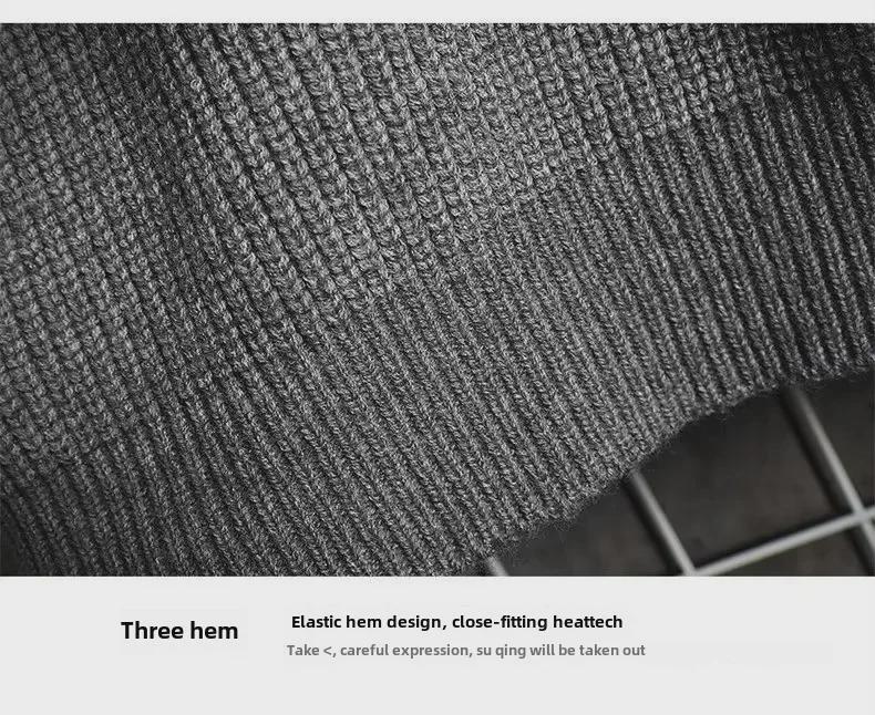 Мужской вязаный жилет в гонконгском стиле – однотонный, свободный крой, без рукавов, идеально подходит для осени и зимы