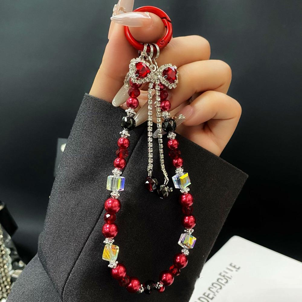 Высококачественный роскошный ремешок для телефона со стразами, жемчужный ремешок для телефона со стразами, подарок для девочек на Новый год