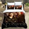 3D Print Lucifer TV Bedding Set Twin Queen King Full Size Duvet Cover Pillowcase Bed Boys Girls Adult Home Textiles