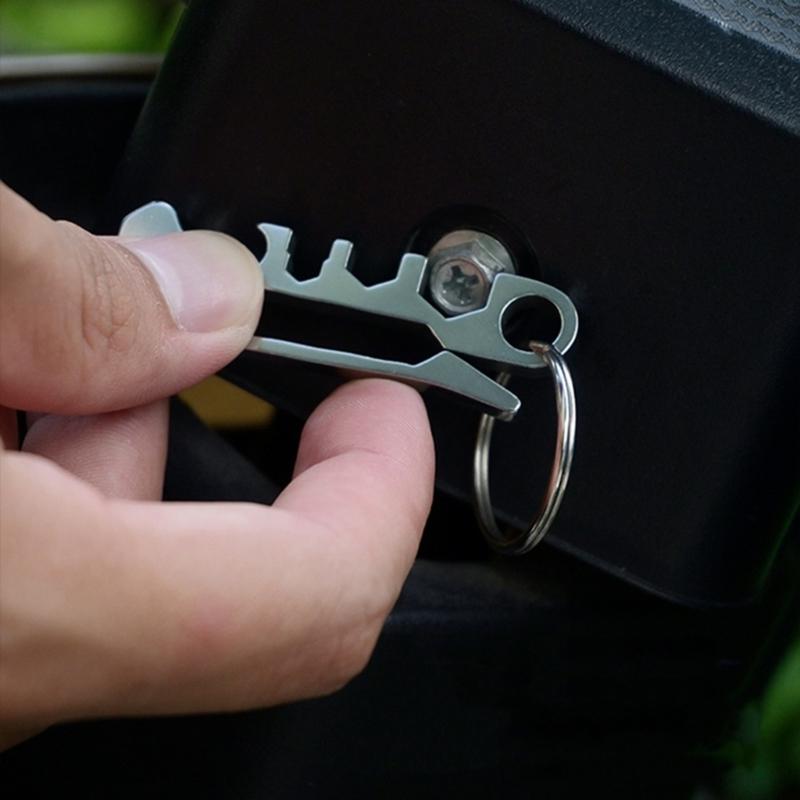 Ergonomic Outdoor Edcs Carabiner Tool Kit Wrench 200kg Bearing Alloy Construction For Backpackers And Survivalists