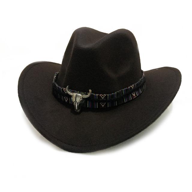 2023 Retro Wool Women Men Hollow Western Cowboy Hat Roll-up Wide Brim Cowgirl Jazz Sombrero CapTassel Tauren Ribbon