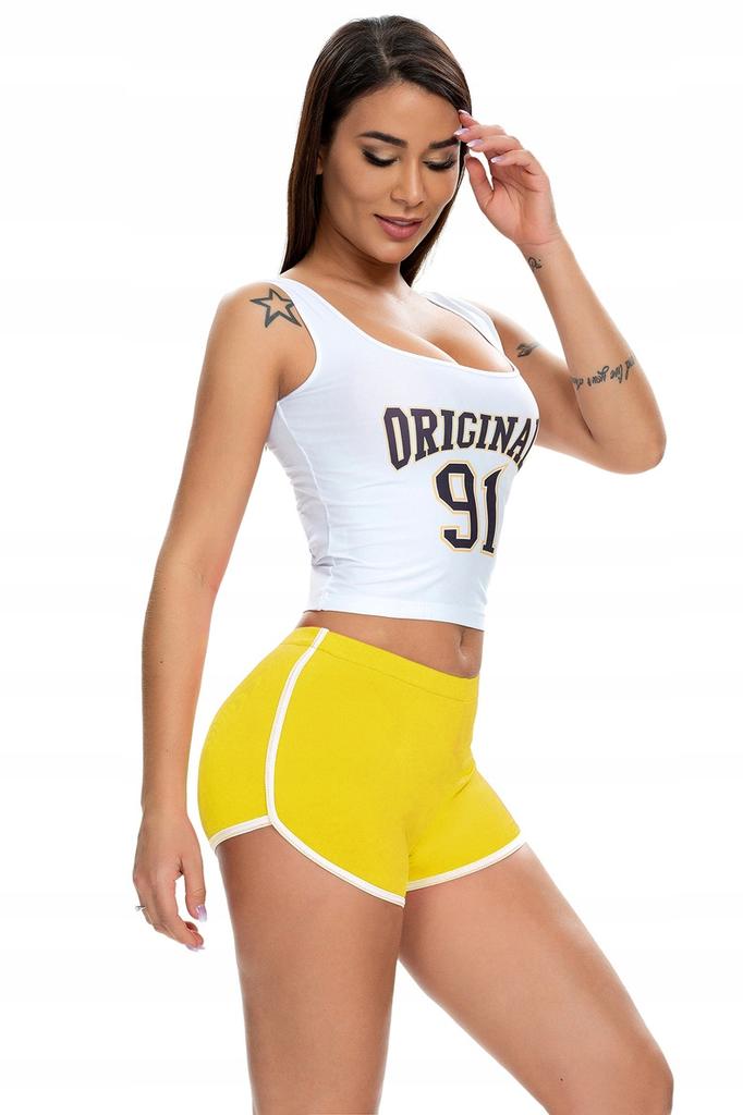 Women's Sports Shorts Comfortable Shorts Yellow M