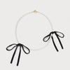 PEARLSONATE Ashore Bow Drop Necklace