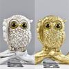 Смола Сова Орнамент Креативная Миниатюрная Фигурка Скульптура Ремесла Статуэтка Животного Настольная