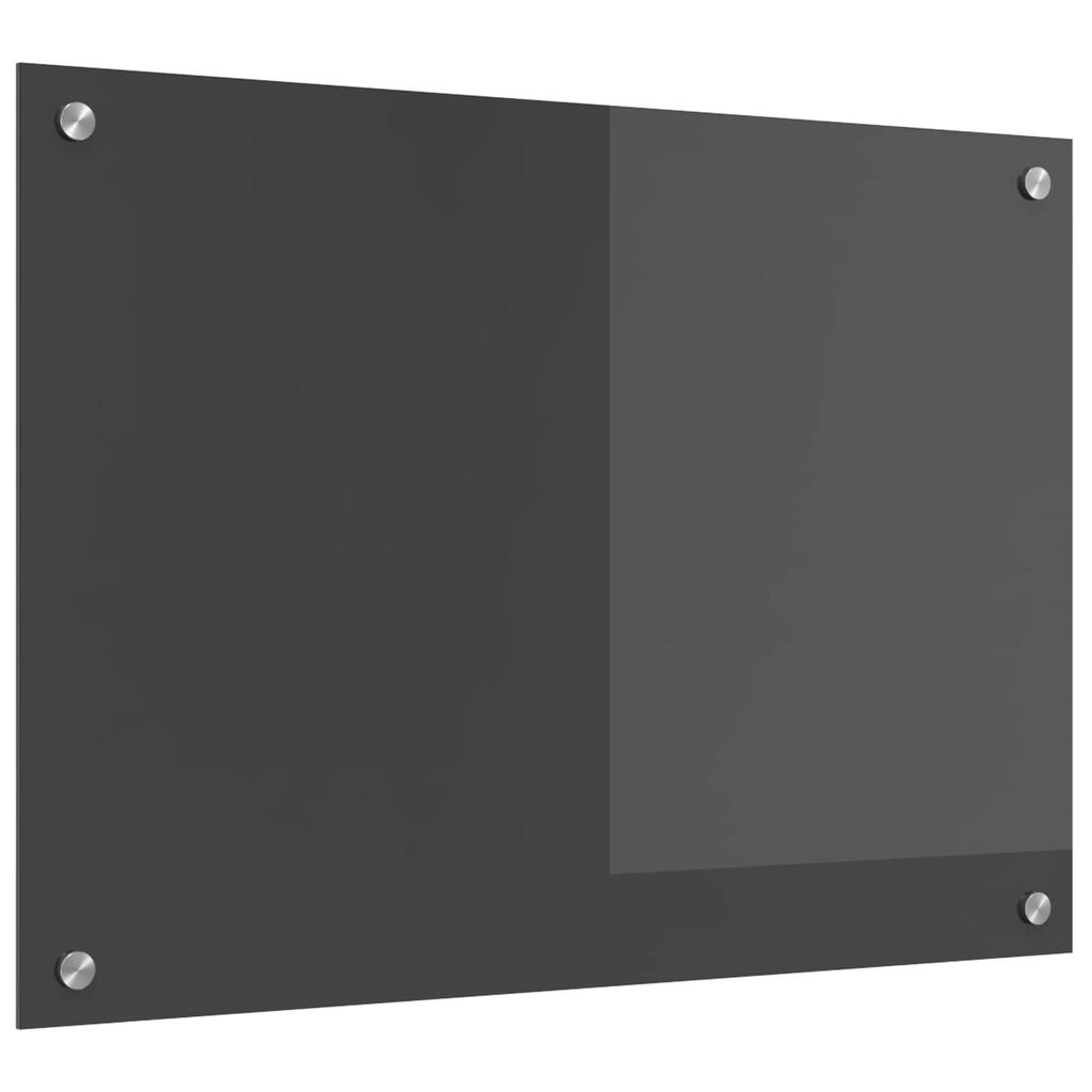 Kitchen Splashback Dark Grey 70 x 50 cm Tempered Glass