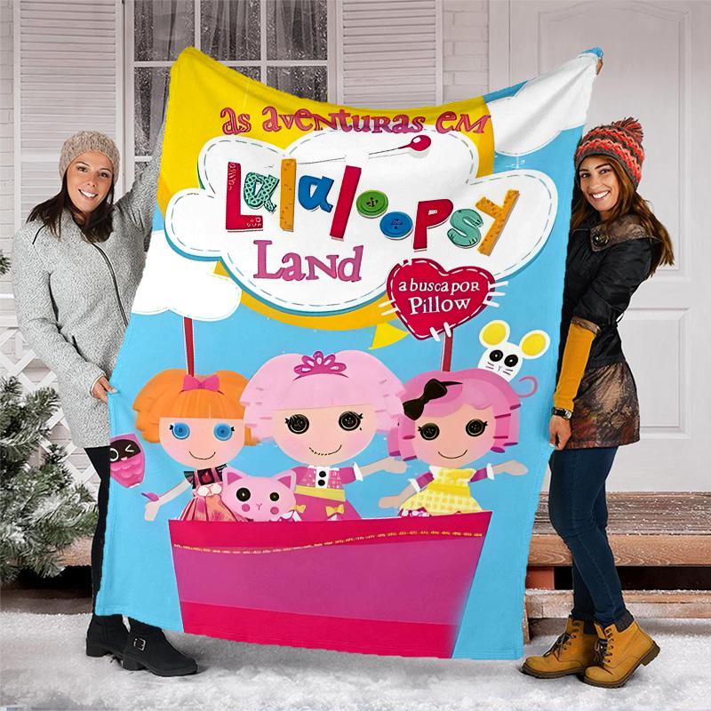 1pc Lalaloopsy3 Theme Blanket - Digital Print, Polyester, Cozy for All Seasons, Perfect for Outdoor, Camping, and Travel