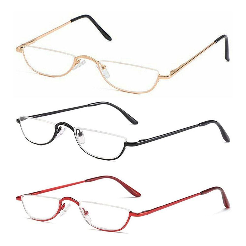 Frame Ultra Light Resin Reading Glasses +1.00~+4.0 Diopter Eyeglasses Half Moon Reading Glasses