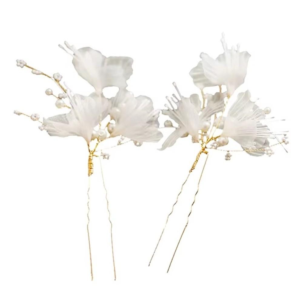 Shape Hair Clips Wedding Hair Clips Pearl Decorated Bridal Headdress Wedding Ceremony