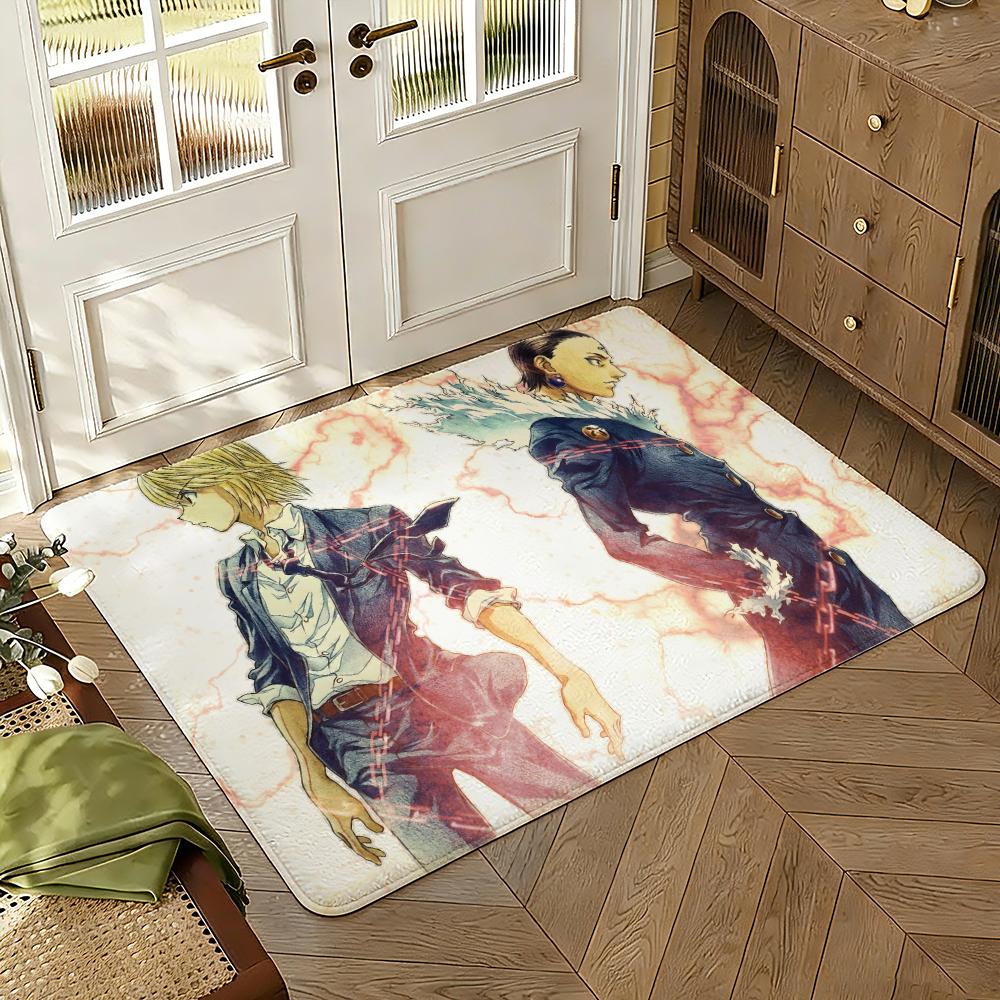 Kurapika Floor Mat Soft Thickened Absorbent Non-Slip Bedroom Living Room Door Mat Home Decor Flannel Rugs