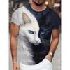 Summer Men's T-shirt 3D Animal Graphic Print Crew Neck Casual Short Sleeve T-Shirts Male Outdoor Fashion Oversize Clothing