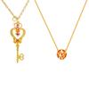 Sailor Moon Necklace for Key of Time and Crystal Star Compact Pretty Guardian Accessory Cosmetic Women, Space, Necklace, Pendant,