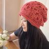 Шапка ручной работы крючком женская осенне-зимняя универсальная теплая мягкая цветочная шапка-пуловер двухслойная вязаная шерстяная шапка головной убор