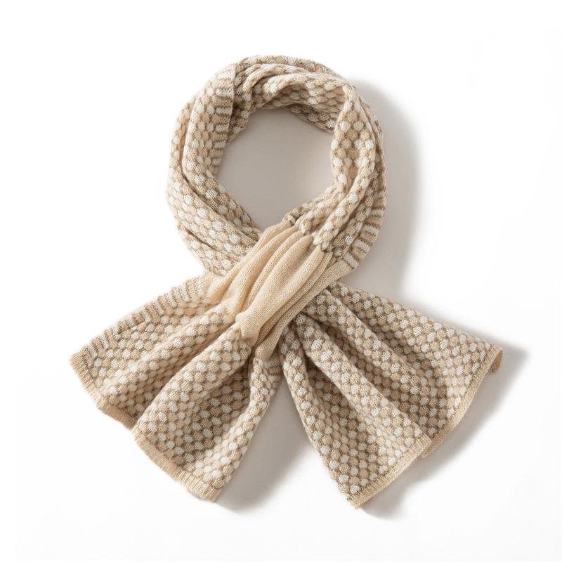 Women's 100% Pure Cashmere Plaid Scarf - Warm, Versatile, Fashionable for Autumn/Winter