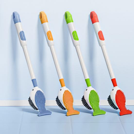 Туалетная щетка Squirt Whale с поворотом на 360 градусов и силиконовой головкой, отверстием для подвешивания