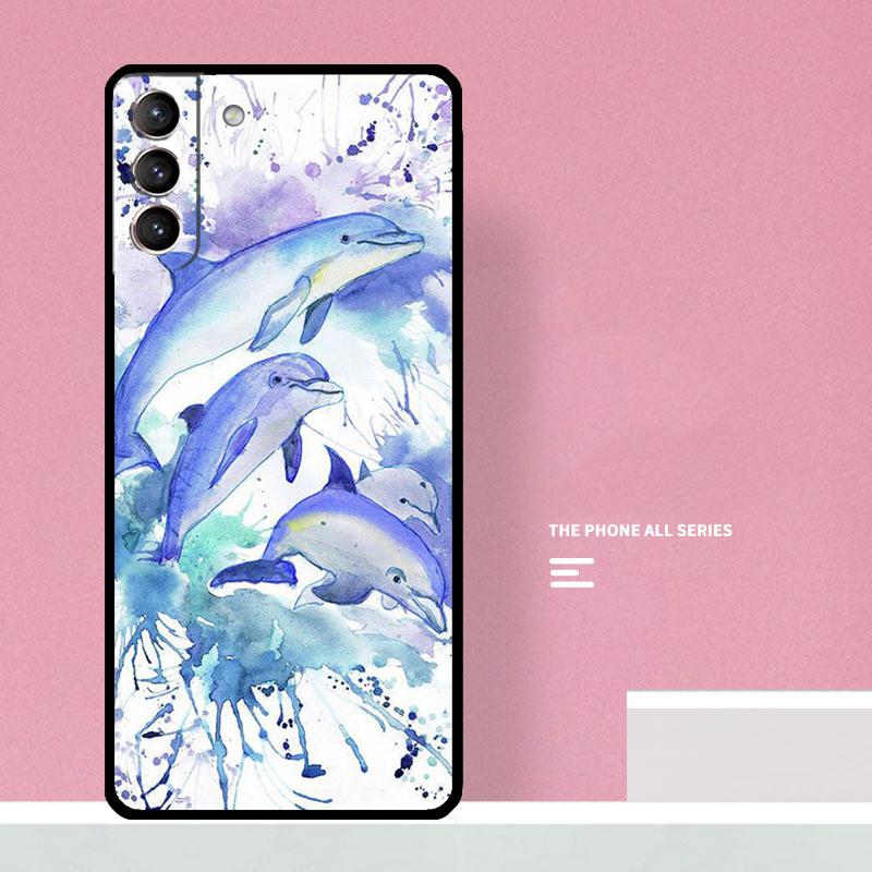Чехол для телефона 'Морской дельфин' для Samsung Galaxy S24 S26 Ultra S20 S21 S22 S23 S25 Plus S10 S25 FE Чехол Coque