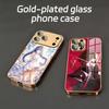 Чехол для телефона Mushoku Tensei для iPhone17 16 16e 15 14 13 12Plus Mini Pro Max Гальванизированный стеклянный чехол для телефона