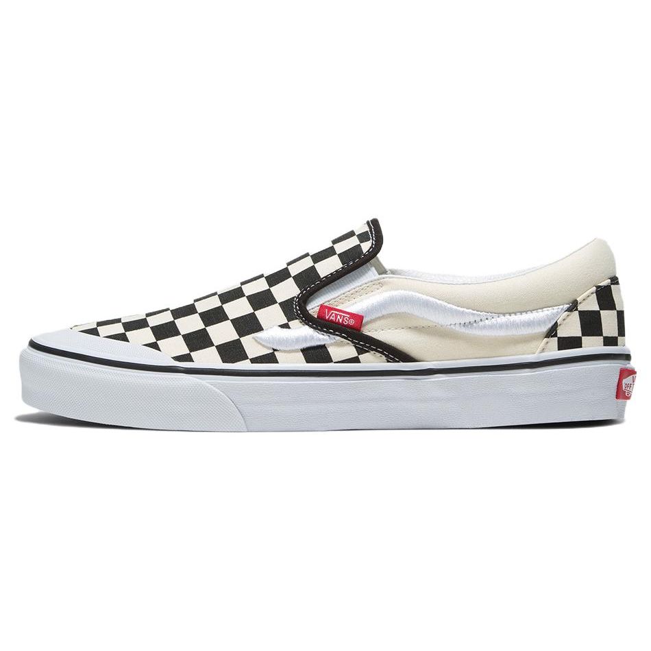 Vans Classic Slip-On 138 Sidestripe - Black Checkerboard Unisex Sneakers VN000BW3BKC