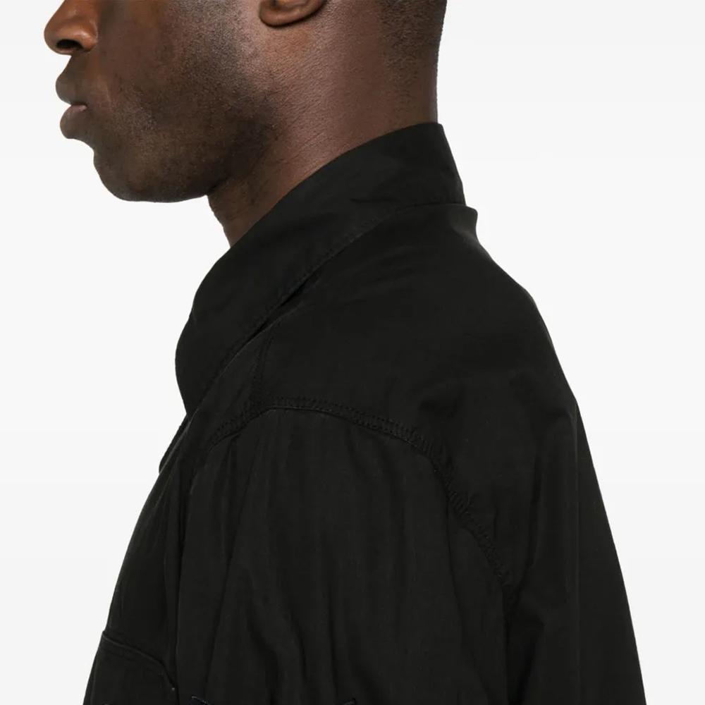 STONE ISLAND Значок Поло Рубашка с длинным рукавом Мужские рубашки Черный K1S1512000-15S0003-V0029