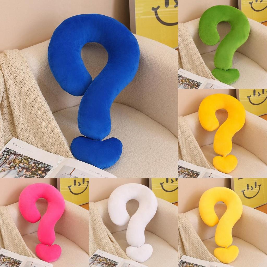 Neck Question Mark Pillow Plush Toy Cartoon Stuffed Doll Cute Decorative Cushion