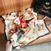 Spring New High-grade Plain Crepe Satin Mulberry Silk Silk Scarf Light Luxury Elegant Versatile Silk Small Square Silk Gift
