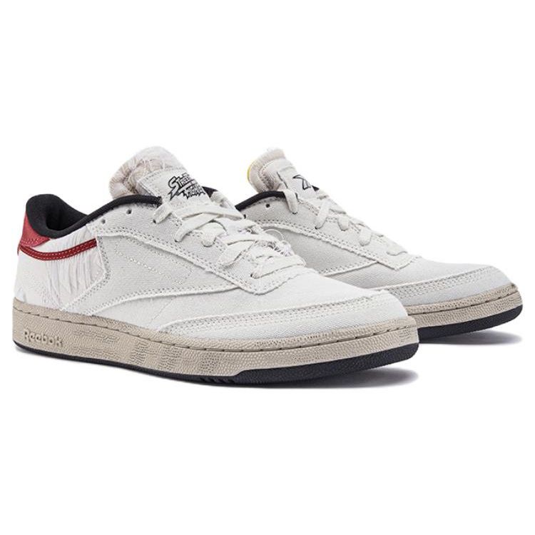 Street Fighter x Reebok Club C 85 Ryu Унисекс Кроссовки Белый Утренний Туман Лунный Камень GZ9543