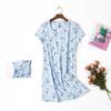 Plus Size Summer Women Nightdress Short Sleeve Cute Cartoon Sleepwear Sweet O Neck Nightgowns Pyjamas Lady's Cotton Sleepdress