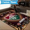 Custom Name Flamengo Team Crest Rug Game Carpet, Floor Mat for Bedroom Living Room Entryway Rug, Home Decor Idea Gift for Christmas birthday