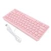 Small Wired Keyboard Roseate Quiet USB 78 Keys Computer Keyboard with Anti Slip Foot Pads for Gaming Working German