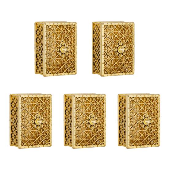 Винтажная шкатулка для украшений с ажурным узором, пластиковая коробка для конфет с золотым/серебряным покрытием, коробка для подарков на свадьбу/вечеринку, для колец, серег, ожерелий, принадлежности для девичника, дня рождения