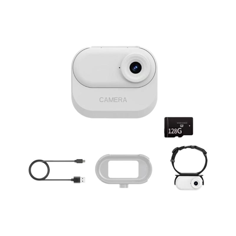 Magnetic Charging Mini Camera 1080p High-Definition Wearable Action Camera For pet Cycling Vlogging With Adjustable Collar