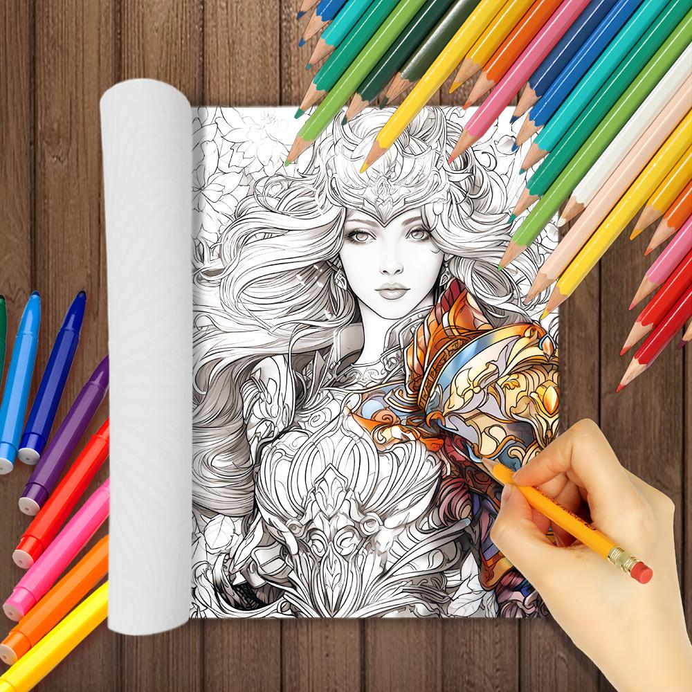 1 шт., Книжка-раскраска для взрослых, Книжка-раскраска для подростков, 30 разных узоров, Плотная бумага 100 г/м², Снимает стресс, Подарок на день рождения