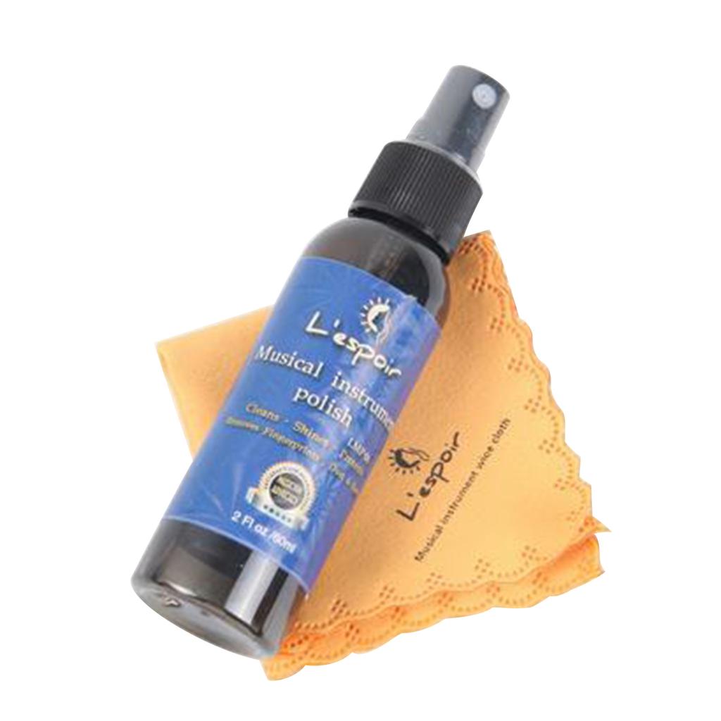 60 мл электрогитара бас струнный инструмент чистящее средство полироль обработанный чистящий спрей салфетка набор гитарные аксессуары
