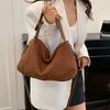 Fashion Suede Shoulder Bag Solid Color Ladies Crossbody Bag Trendy Hobo Bag  Holiday