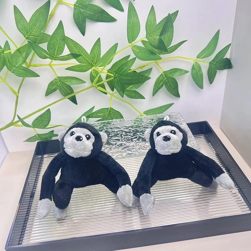 Очаровательный плюшевый брелок-аксессуар в виде гориллы, милая мультяшная фигурка с мягким коротким мехом