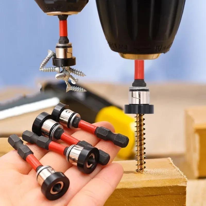 Magnet Plasterboard Screwdriver Bit Magnetic Positioning Batch Head Drill Bit Set Hex Shank Drywall Locating Screw Drilling Tool