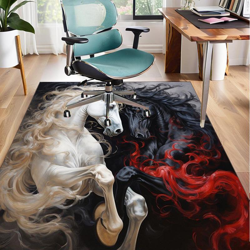 Ethereal Horse Fantasy Office Rug Chair Mat, Entryway Carpet, Suitable for Front Door, Bedroom, Living Room, Desk, Holiday Gift