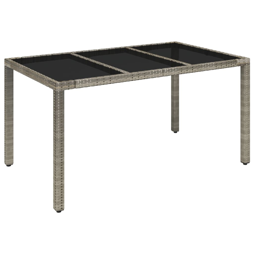 5 Piece Outdoor Dining Set with Cushions Grey Poly Rattan