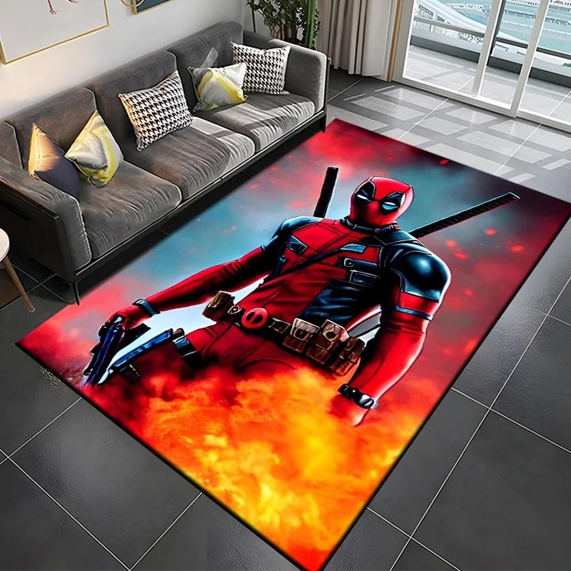 Marvel Человек-паук Ковер Мультяшный Аниме Дэдпул 3D Ковер для Гостиной Кухни Спальни Декор Напольный Нескользящий Коврик Подарок