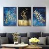 Nordic Style Golden Birds Butterflies Wall Art Posters Abstract Canvas Paintings Pictures for Interior Living Room Home Decor