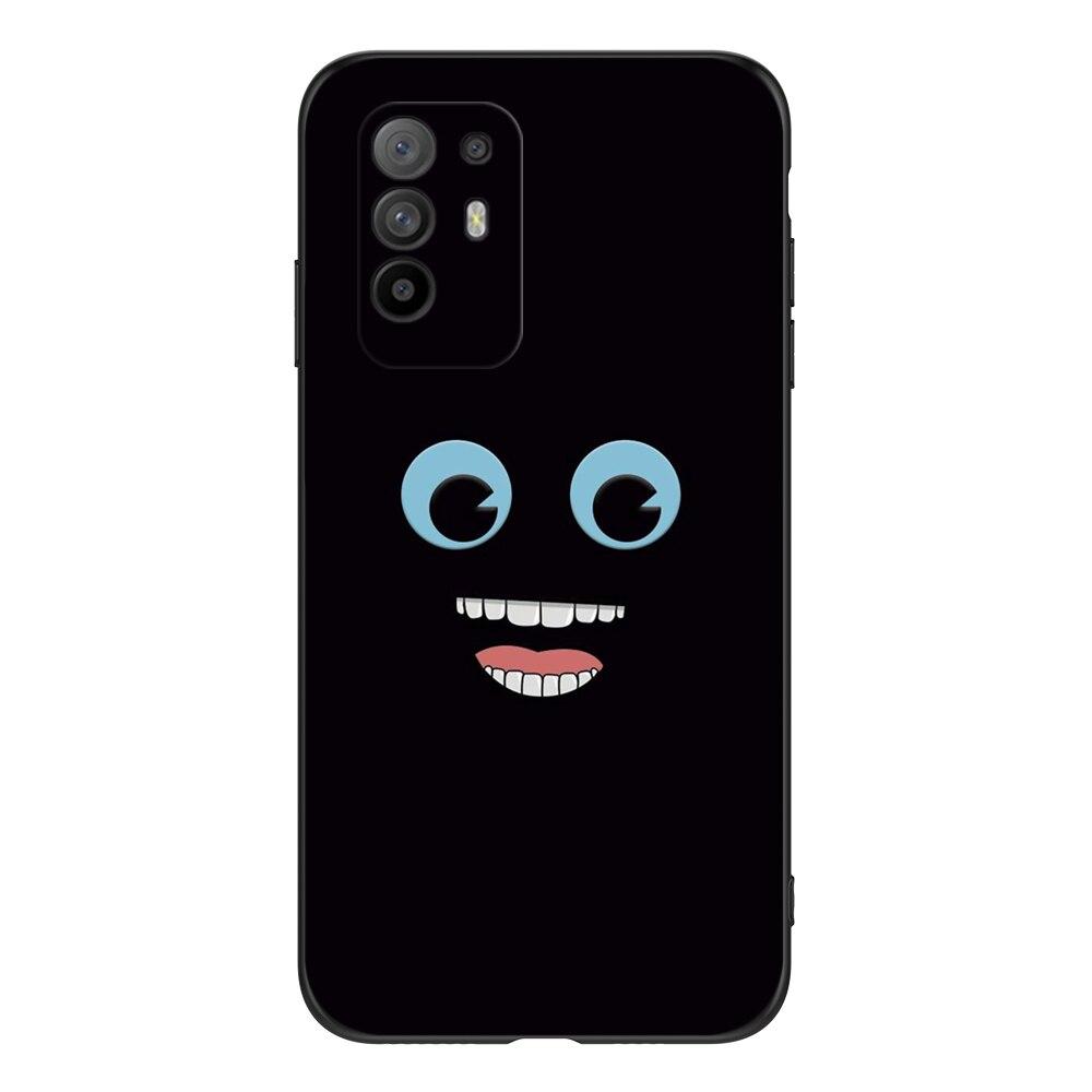 Для телефона OPPO A94 5G RENO 5Z F19 PRO PLUS задняя крышка черный чехол из ТПУ милый смешной