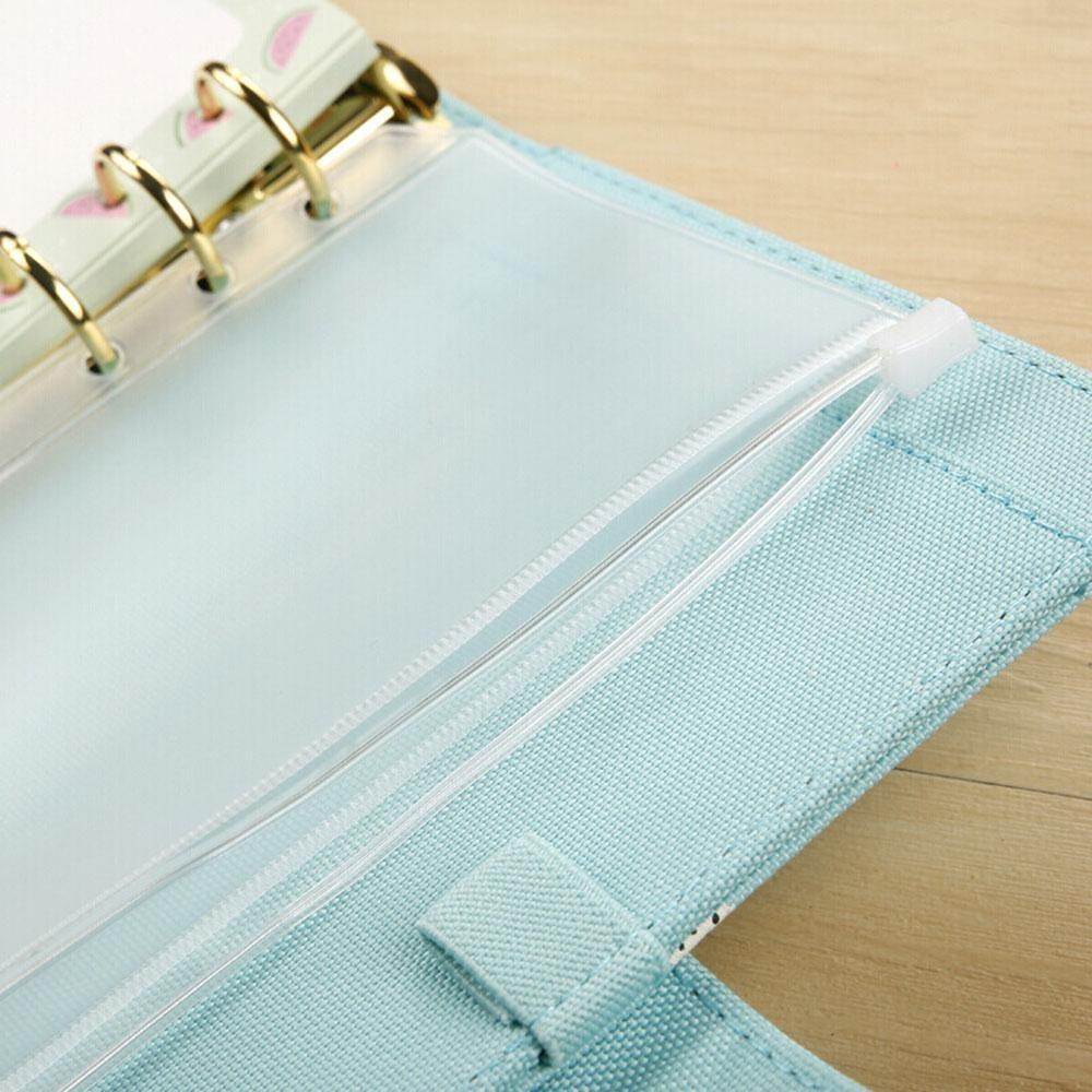 5PCS Zipper Envelopes Pocket PVC Binder Pocket High Quality Loose Leaf Bag